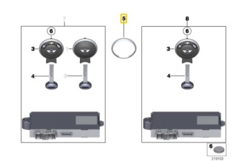 Mini r55 r56 r57 r58 r60 r61 хром кольцо ключ 3456374 oe