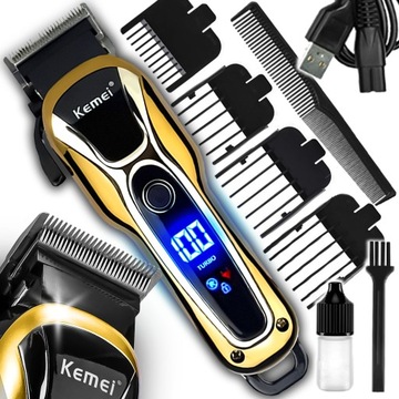 Професійна машинка для стрижки волосся Kemei тример для бороди для подарунка