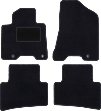 Велюрові килимки чорні для: Hyundai Tucson III 2015 - / Kia Sportage IV