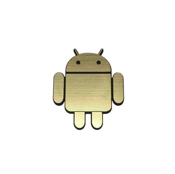 Наклейка емблема Android злотий 34x28mm