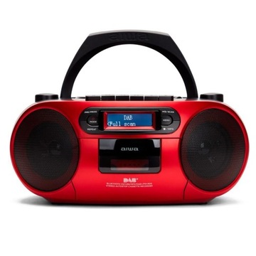 BOOMBOX BLUETOOTH ГОЛОВНОЕ УСТРОЙСТВО DAB + МАГНИТОФОН ПУЛЬТ ДИСТАНЦИОННОГО УПРАВЛЕНИЯ AIWA BBTC-660DAB / RD
