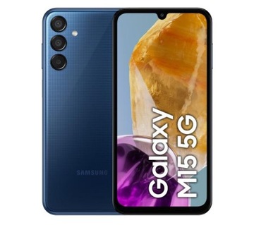 Смартфон Samsung Galaxy M15 4 / 128Gb 5g 6,5" 90hz 50mpix темно-синій