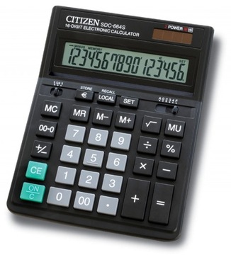 CITIZEN SDC-664s офисный калькулятор 16-значный черный большой