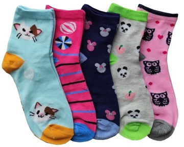 Шкарпетки для дівчаток бавовна тварини 5 пар 31-34