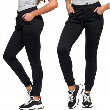 Жіночі спортивні штани з зав'язками, чорні джоггеры MORAJ XL / XXL