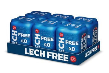 Безалкогольне пиво Lech Free 0% Lager can 24 x 500ml 6x 4 упаковки