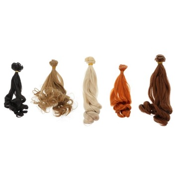 Создание кукольных волос парик с вьющимися волосами парик для кукол Bjd