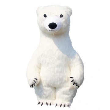 Гигантский! 2,6 м белый полярный медведь надувной костюм