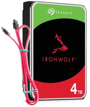 Жесткий диск 3,5" SATA III Seagate IronWolf ST4000VN006 4 ТБ + кабель SATA