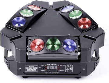 Yf002 Moving head RGB DMX 512 LED сценическое/ дискотечное освещение