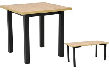 Деревянный стол 80x80 / 160 квадратный кухонный ремесленник
