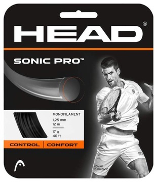 Теннисный трос Head Sonic Pro 12M 1.25 черный