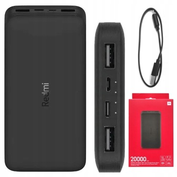 Банк питания 20000mAh USB-C/micro / 2 x USB 18W + кабель