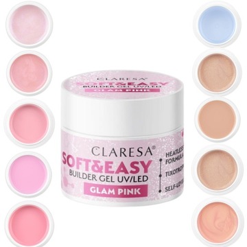 CLARESA гель для ногтей Soft & EASY BUILDER GEL 45G выбор цвета