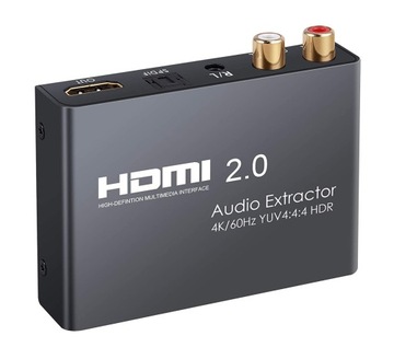 HDMI 2.0 RCA L / R SPDIF аудіо екстрактор конвертер