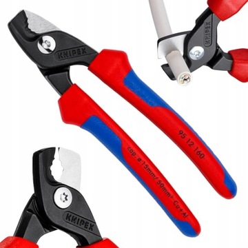 Ножницы для резки медных алюминиевых кабелей 160 мм KNIPEX 95 12 160