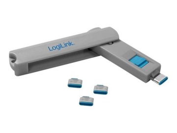 LOGILINK au0052 USB-C port blocker 1xkey and 4xlocks