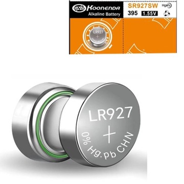 батарея 395 399 SR927SW AG7 LR57 G7A KA57 LR927 V7GA LR для годин 1шт