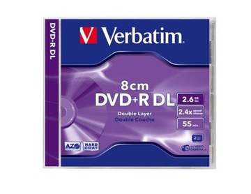 1шт DVD + R Mini 8 см Verbatim 2.6 GB HARD COAT 55min