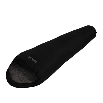 Спальный мешок CAMPUS Mummy с капюшоном VELLO 80 L черный