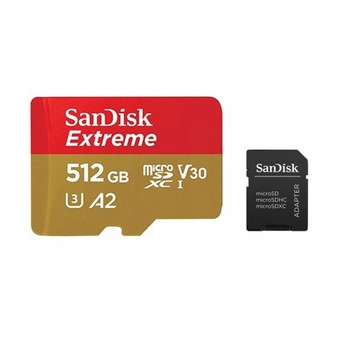 Карта памяти SanDisk Extreme 512 ГБ microSDXC