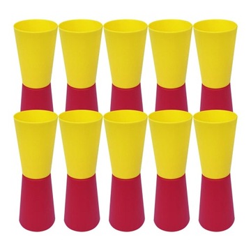 10x чашки Flip Cup помощь в тренировке скорости и ловкости координация тела красный желтый