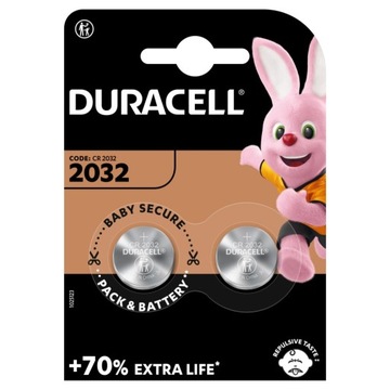 Литиевая батарея Duracell CR2032 3 в-2 шт.