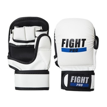 Fight Pro перчатки для ММА 7oz Basic белые M / L