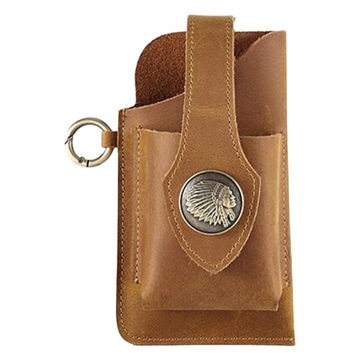 Универсальный кожаный чехол для телефона с держателем для ключей для мобильного телефона коричневый 06