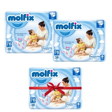 Підгузки MOLFIX E. LARGE 6 (15 кг+) 38 шт. 2 + 1