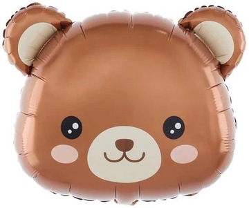Фольгированный шар, Мишка, Мишка, Голова медведя, животные, день рождения, вечеринка 55x58 см