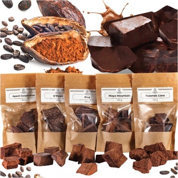 Какао церемониальный натуральный био настоящий здоровый 100% набор 5X100 г 500 г