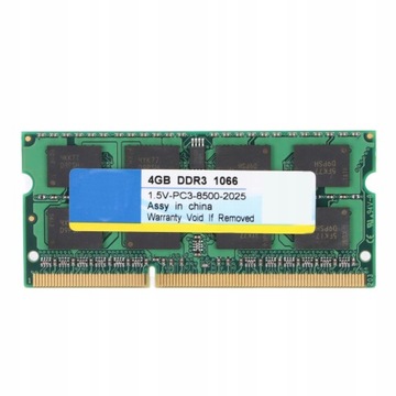 ОПЕРАТИВНАЯ ПАМЯТЬ 4 ГБ DDR3 PC3-8500 1066 МГЦ 204PIN 1,5 V НОУТБУК