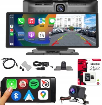 РАДІО МУЛЬТИМЕДІЙНА СТАНЦІЯ МОНІТОР ANDROID АВТО APPLE CARPLAY 2 КАМЕРИ DVR