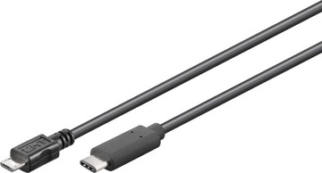 Goobay 67895 кабель USB USB 2.0 0,2 м Micro-USB B USB C Чорний