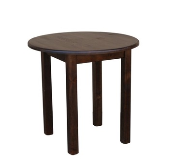 Кухонний стіл круглий Сосновий твердий 80 см бронза