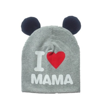 От 6 месяцев до 3 лет Серый Mamabrand Baby Earflap Cap Girl Hat Cap Sweet Hear