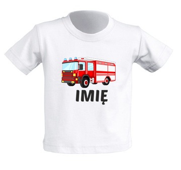 Дитяча футболка з принтом графіка пожежна команда з ім'ям 3-4 роки