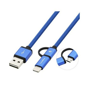 Кабель USB для Micro USB і USB C CoolBox Coo-CAB-