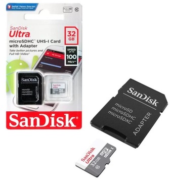 SANDISK 32GB micro SD HC CL10 ULTRA 100Mb / s UHS-1+
