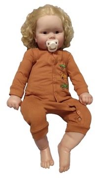 Милая большая реалистичная кукла реборн младенца с волосами 60км