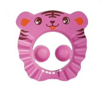 Козирок / лазневі поля для миття голови дітей-рожевий Тигр