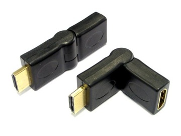 Переходник HDMI штекер в угловой разъем 180
