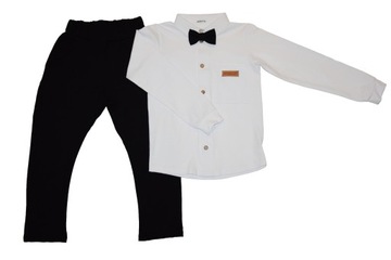 Комплект: белая рубашка и брюки 116