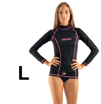 Жіноча футболка UV rash guard SEAC t-SUN black L