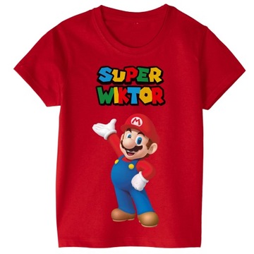 Супер Маріо футболка дитяча футболка з ім'ям