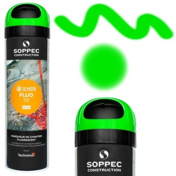 Геодезическая краска SOPPEC FLUO TP 12 зеленая 500мл