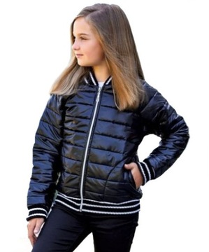 Куртка-бомбер для девочек весна / осень р. 146 см