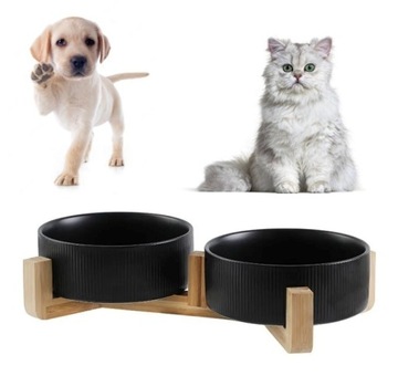 Подвійна керамічна миска для собак і кішок 2 x 850 мл