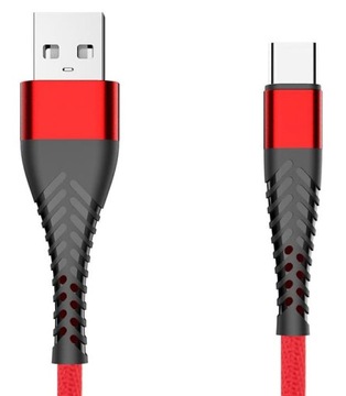 Кабель USB Type-C с оплеткой Spider 3 м, Красный